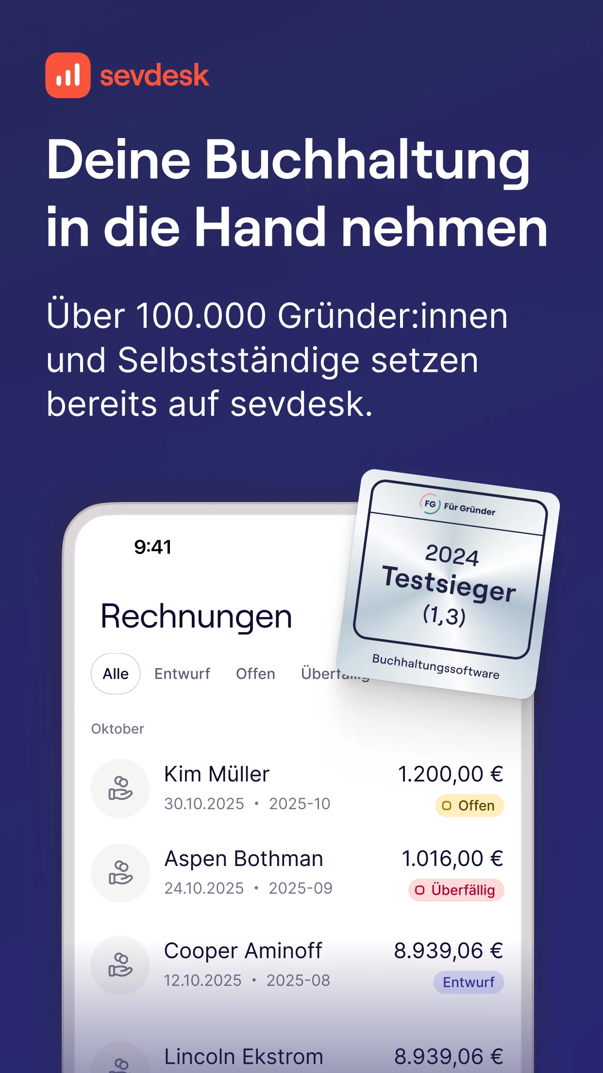 sevdesk Buchhaltung & Rechnung screenshot